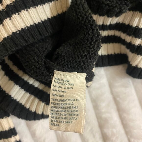 🖤 Vintage American Eagle 3/4 Sleeve Oversized Black Cotton Knit Sweater - Picture 4 of 4